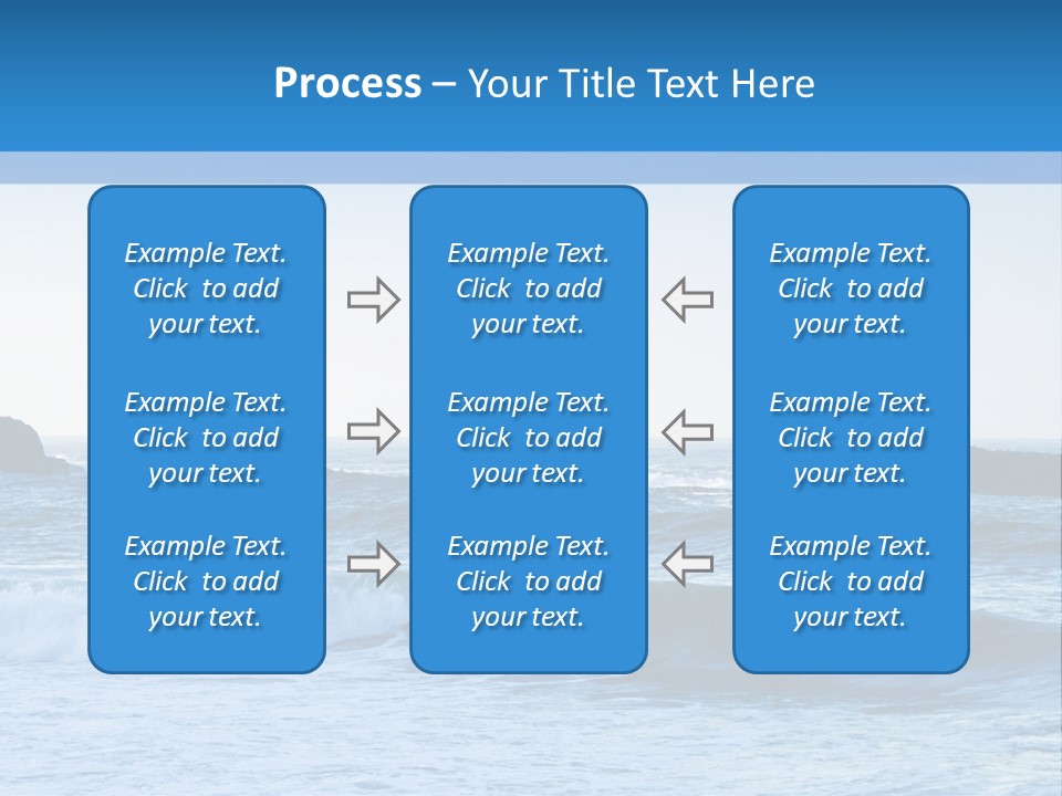 Big Waves On The Shore PowerPoint Template