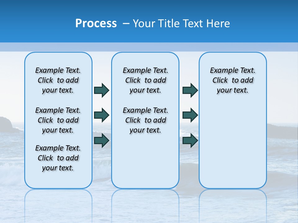 Big Waves On The Shore PowerPoint Template