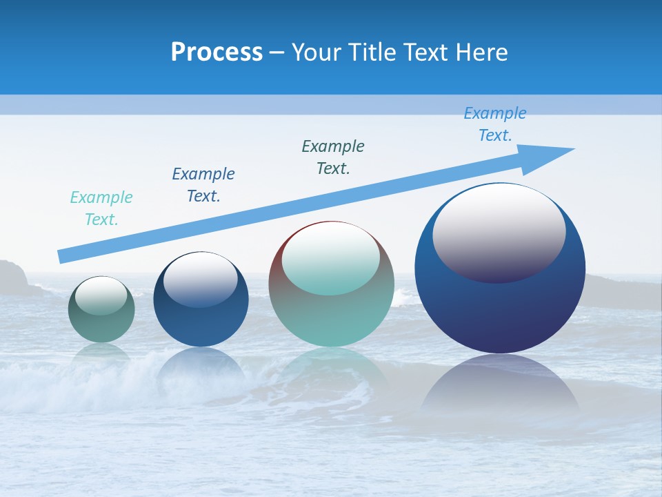 Big Waves On The Shore PowerPoint Template