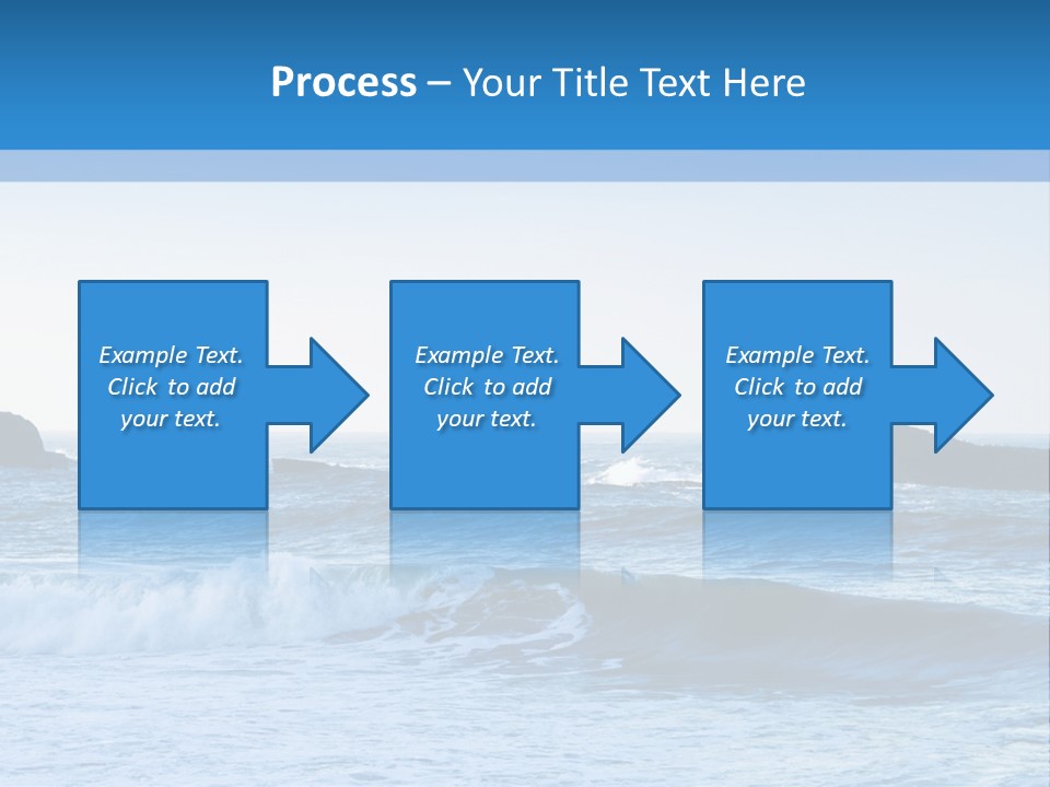 Big Waves On The Shore PowerPoint Template