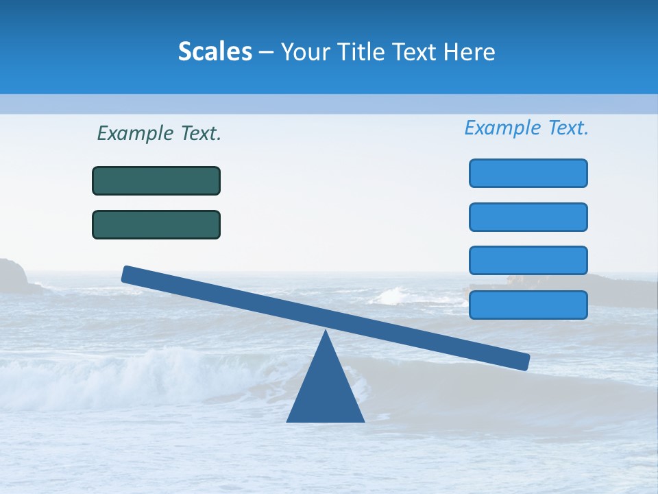 Big Waves On The Shore PowerPoint Template