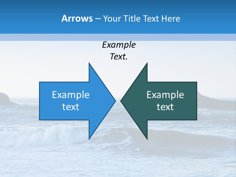 Big Waves On The Shore PowerPoint Template