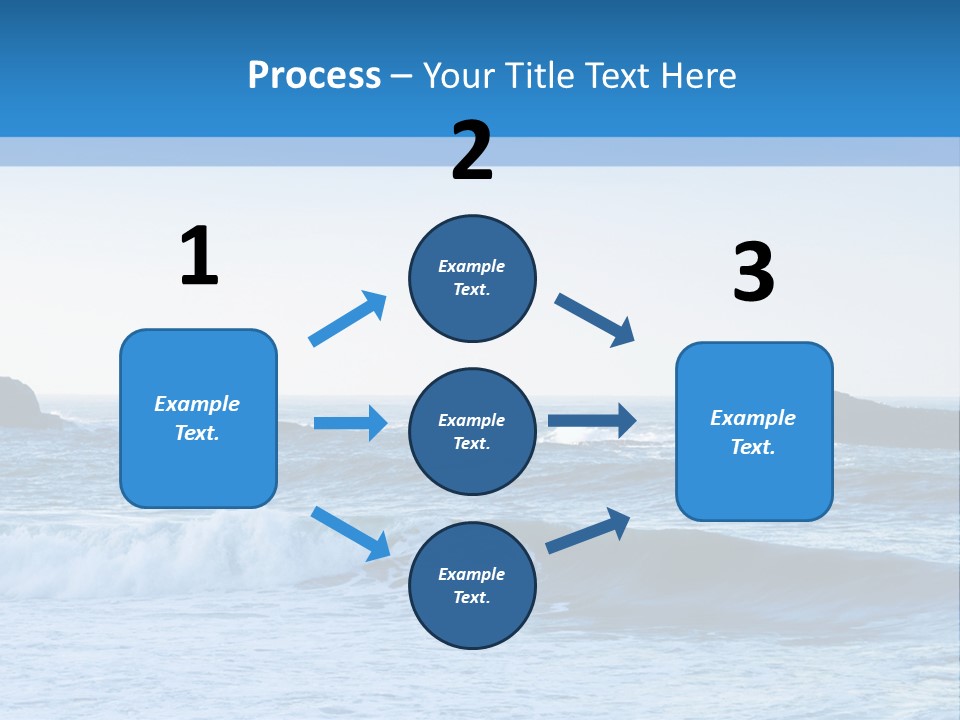 Big Waves On The Shore PowerPoint Template