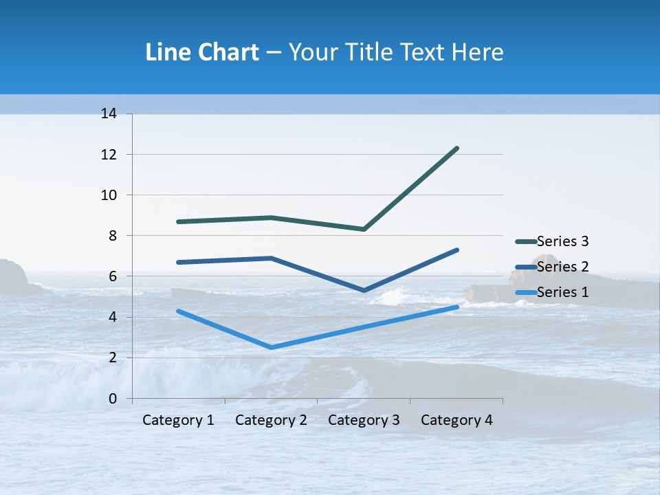 Big Waves On The Shore PowerPoint Template