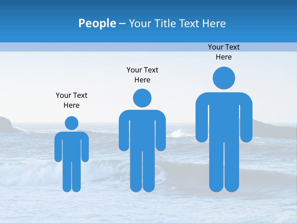 Big Waves On The Shore PowerPoint Template