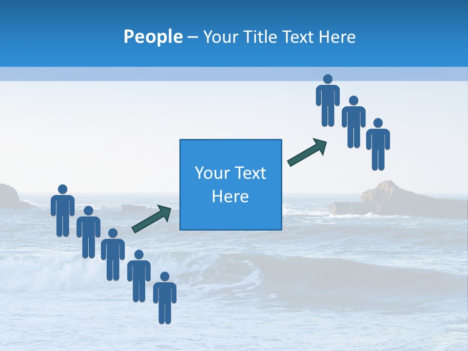 Big Waves On The Shore PowerPoint Template