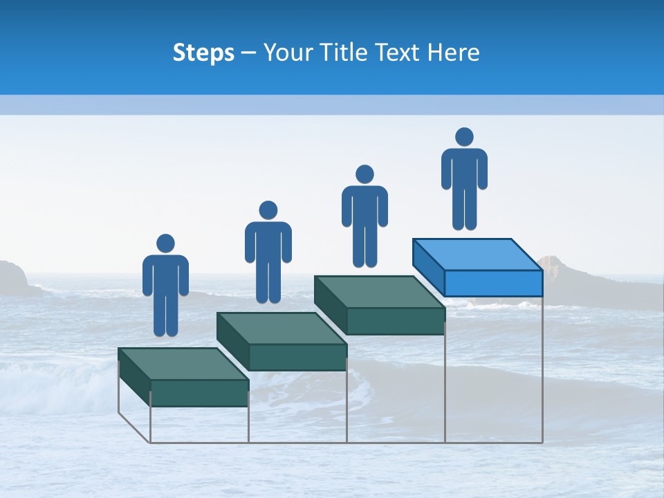 Big Waves On The Shore PowerPoint Template