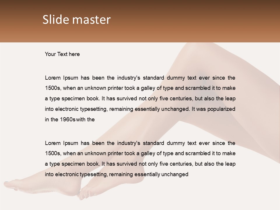 The Girl's Legs PowerPoint Template