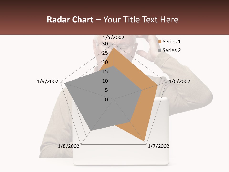 Grandfather At The Laptop PowerPoint Template