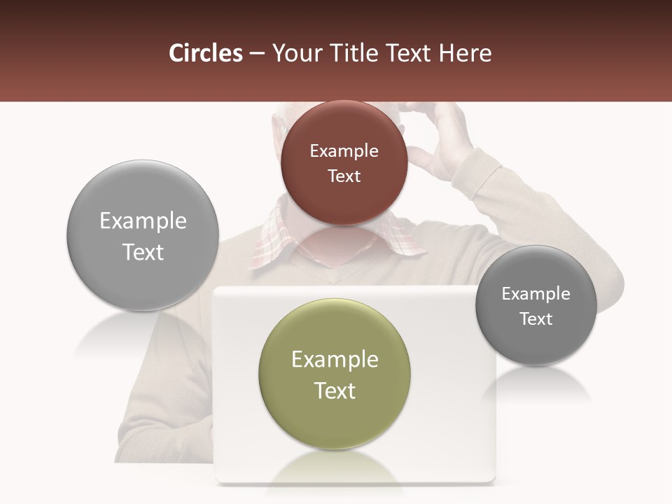 Grandfather At The Laptop PowerPoint Template