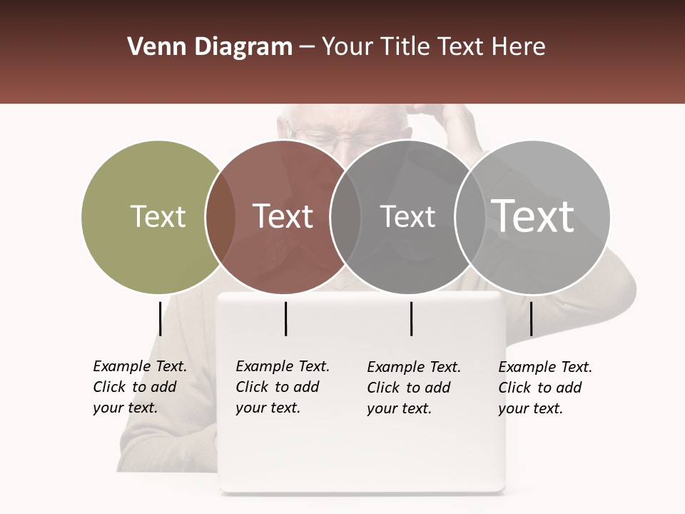 Grandfather At The Laptop PowerPoint Template