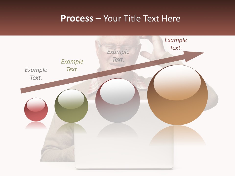 Grandfather At The Laptop PowerPoint Template