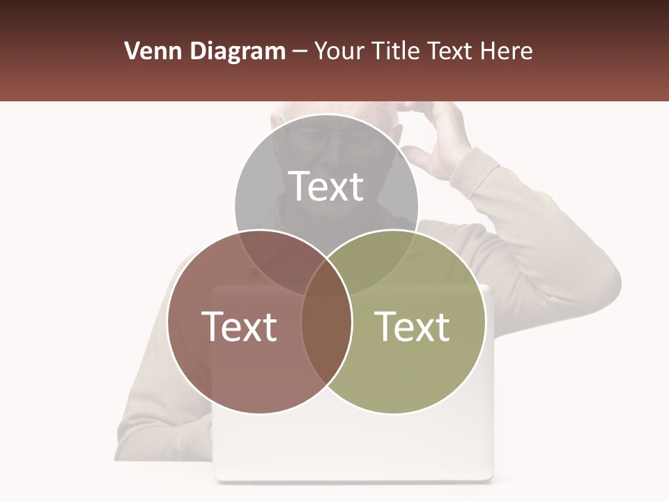 Grandfather At The Laptop PowerPoint Template