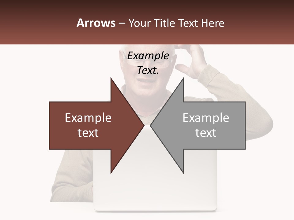 Grandfather At The Laptop PowerPoint Template