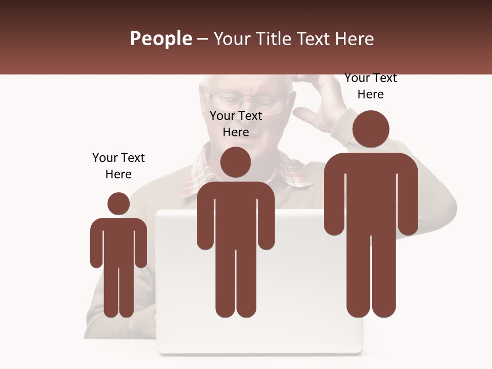 Grandfather At The Laptop PowerPoint Template