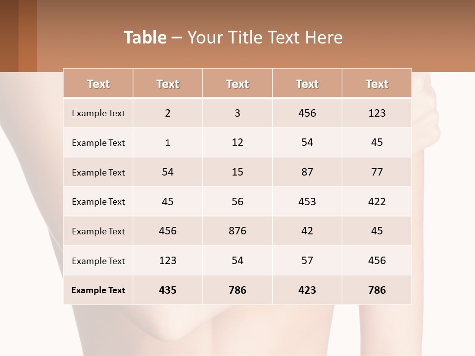 The Figure Of A Girl PowerPoint Template