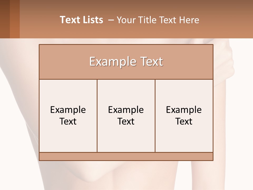 The Figure Of A Girl PowerPoint Template