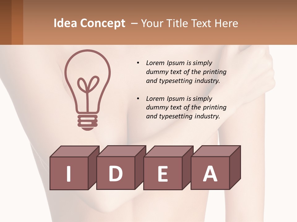 The Figure Of A Girl PowerPoint Template