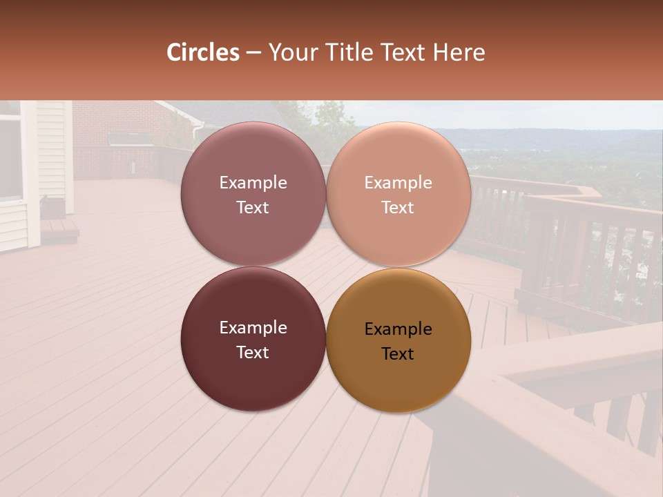 Wooden Summer Balcony With Railings PowerPoint Template