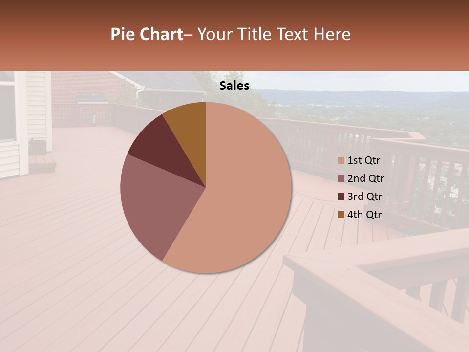 Wooden Summer Balcony With Railings PowerPoint Template