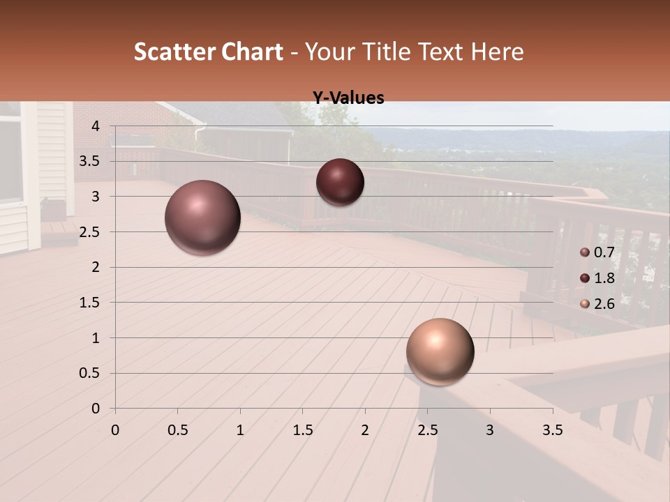 Wooden Summer Balcony With Railings PowerPoint Template