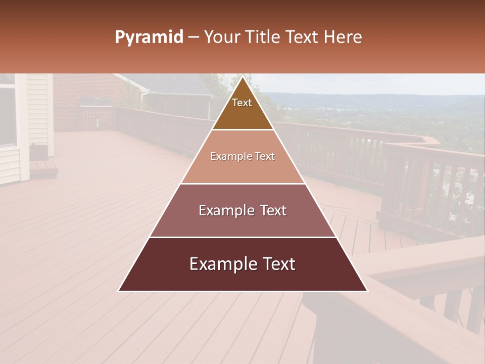 Wooden Summer Balcony With Railings PowerPoint Template