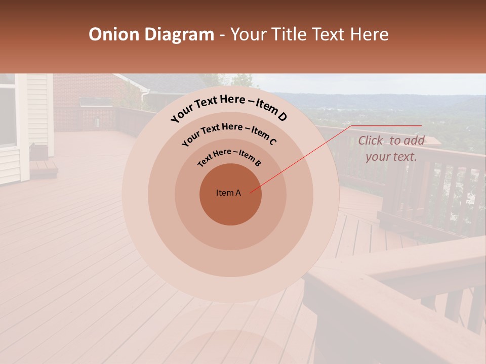 Wooden Summer Balcony With Railings PowerPoint Template