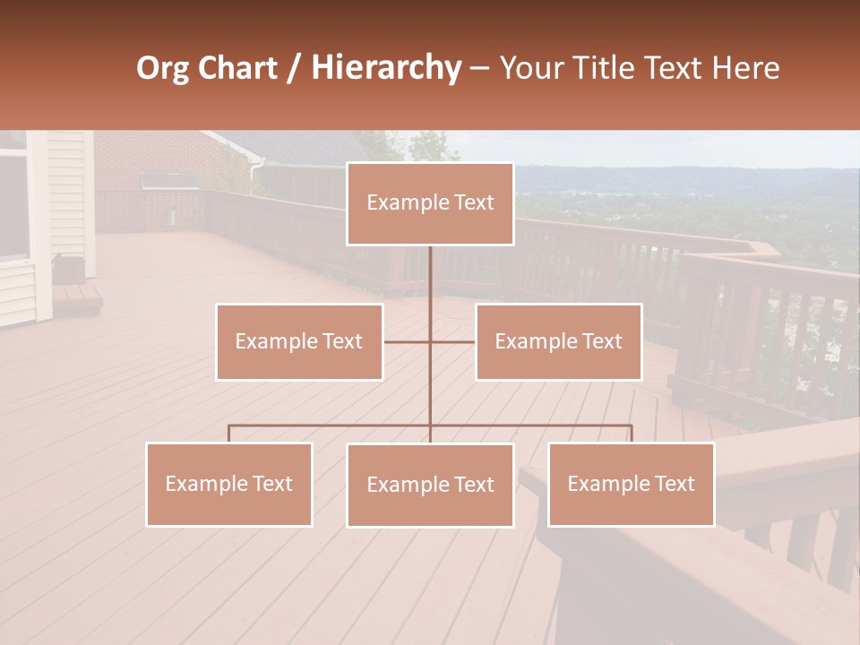 Wooden Summer Balcony With Railings PowerPoint Template