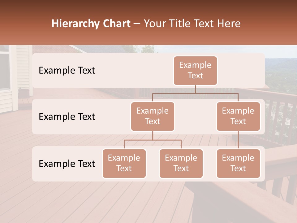 Wooden Summer Balcony With Railings PowerPoint Template