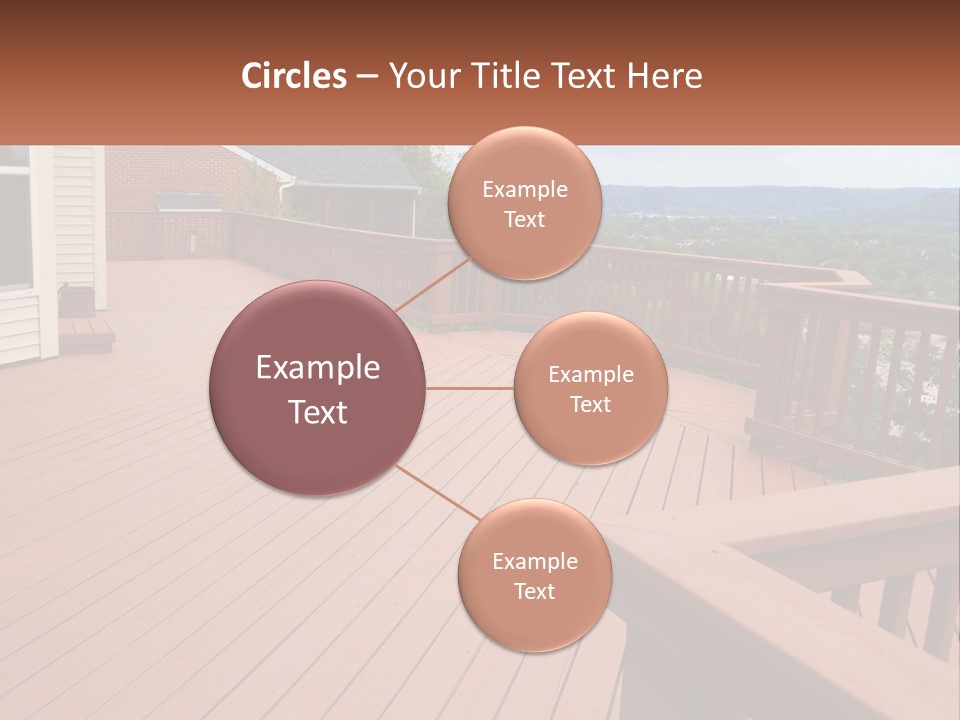 Wooden Summer Balcony With Railings PowerPoint Template