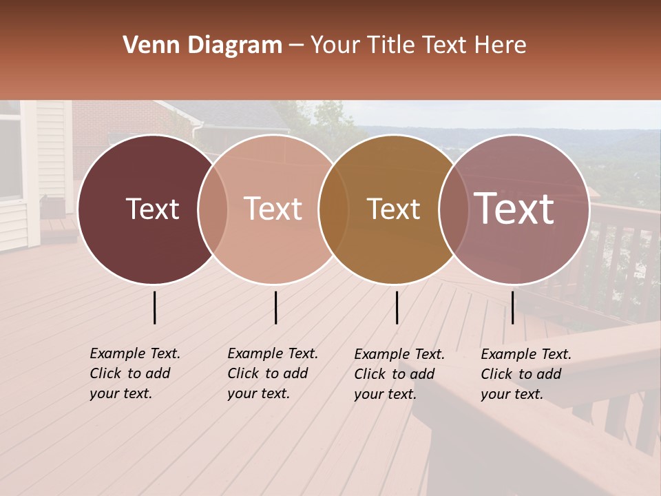 Wooden Summer Balcony With Railings PowerPoint Template
