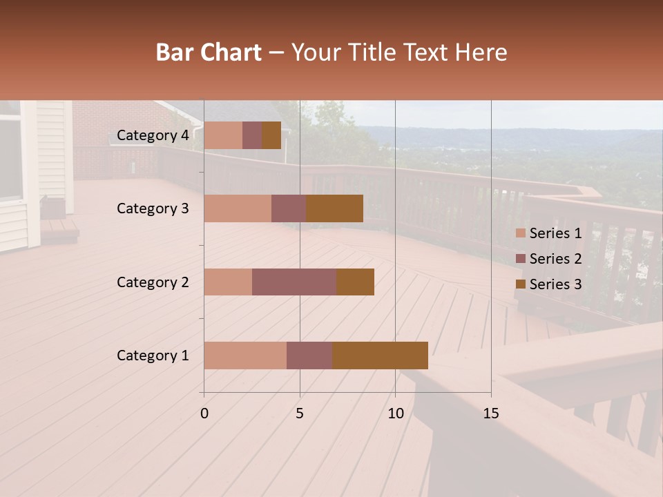 Wooden Summer Balcony With Railings PowerPoint Template