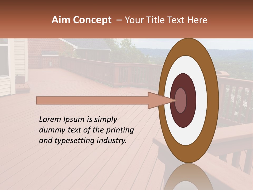 Wooden Summer Balcony With Railings PowerPoint Template