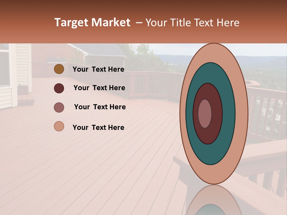 Wooden Summer Balcony With Railings PowerPoint Template