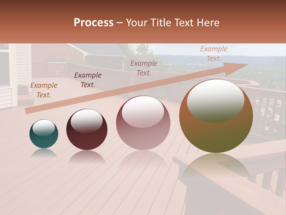 Wooden Summer Balcony With Railings PowerPoint Template