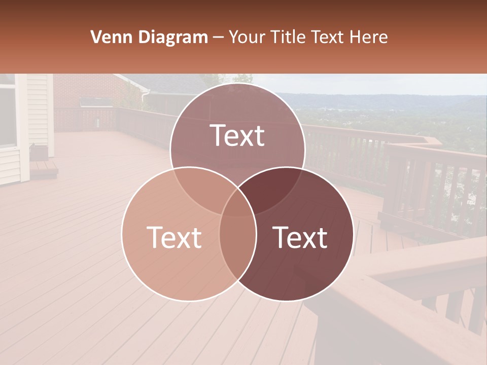 Wooden Summer Balcony With Railings PowerPoint Template