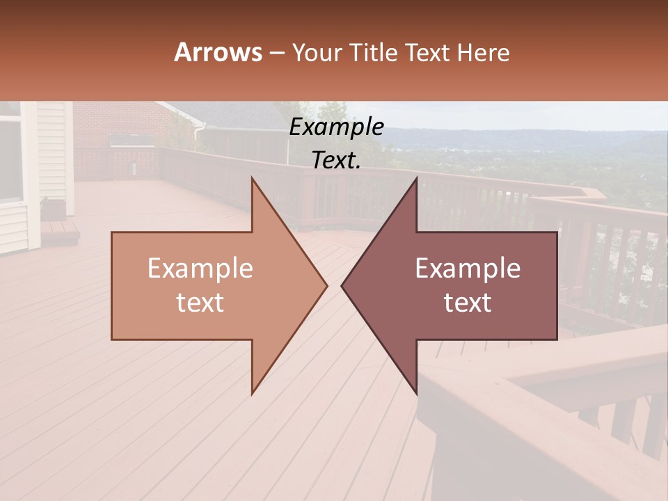 Wooden Summer Balcony With Railings PowerPoint Template