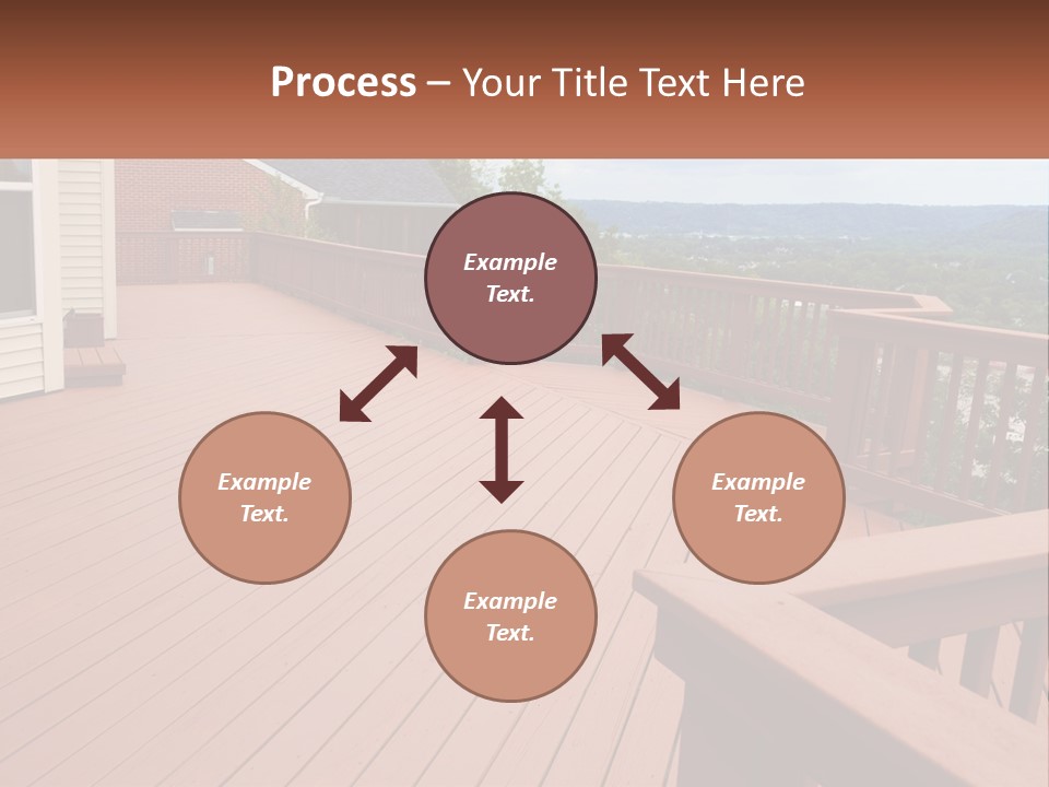 Wooden Summer Balcony With Railings PowerPoint Template