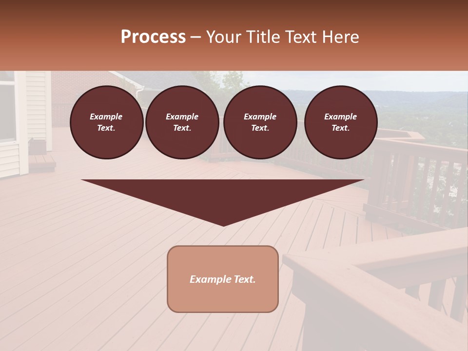 Wooden Summer Balcony With Railings PowerPoint Template