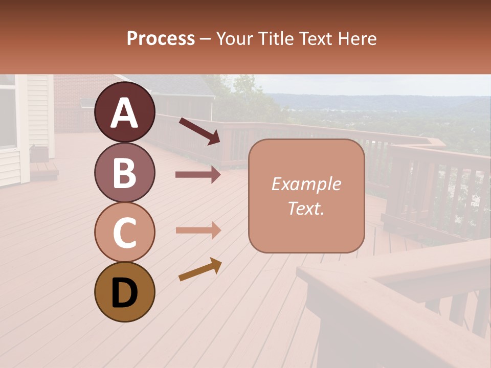 Wooden Summer Balcony With Railings PowerPoint Template