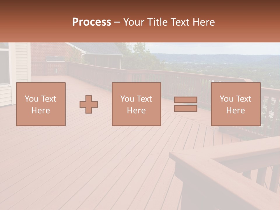 Wooden Summer Balcony With Railings PowerPoint Template