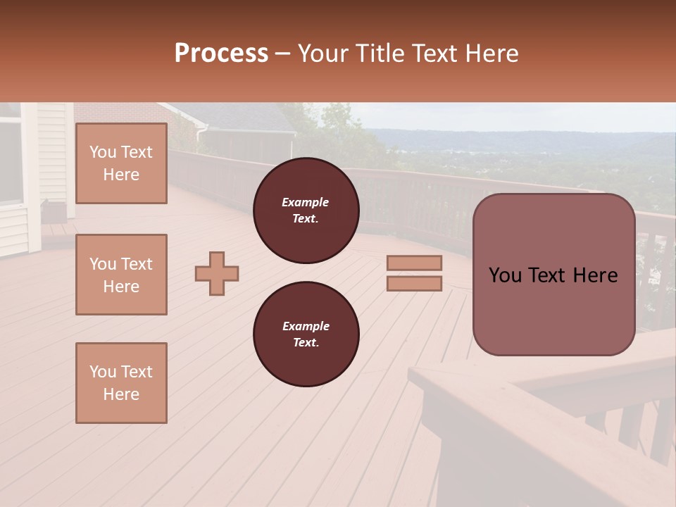 Wooden Summer Balcony With Railings PowerPoint Template