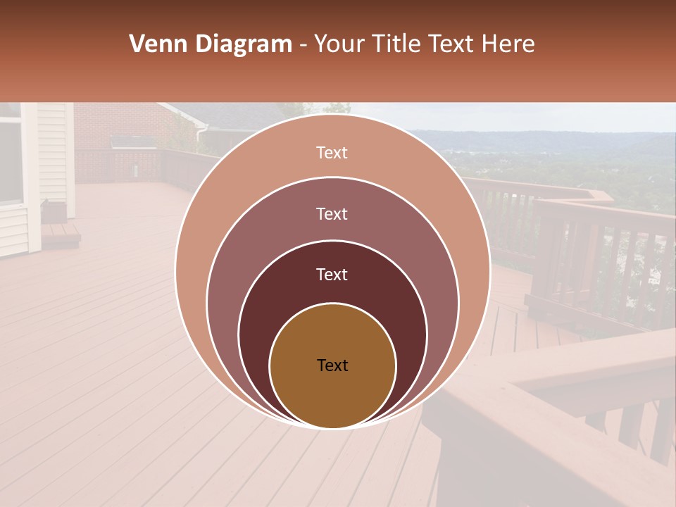 Wooden Summer Balcony With Railings PowerPoint Template