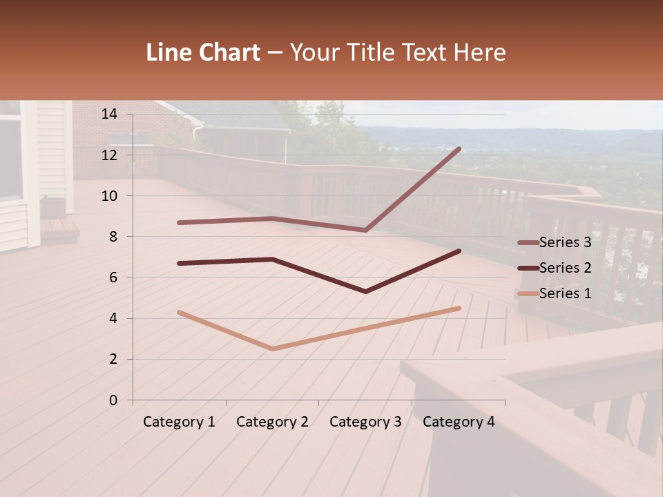 Wooden Summer Balcony With Railings PowerPoint Template