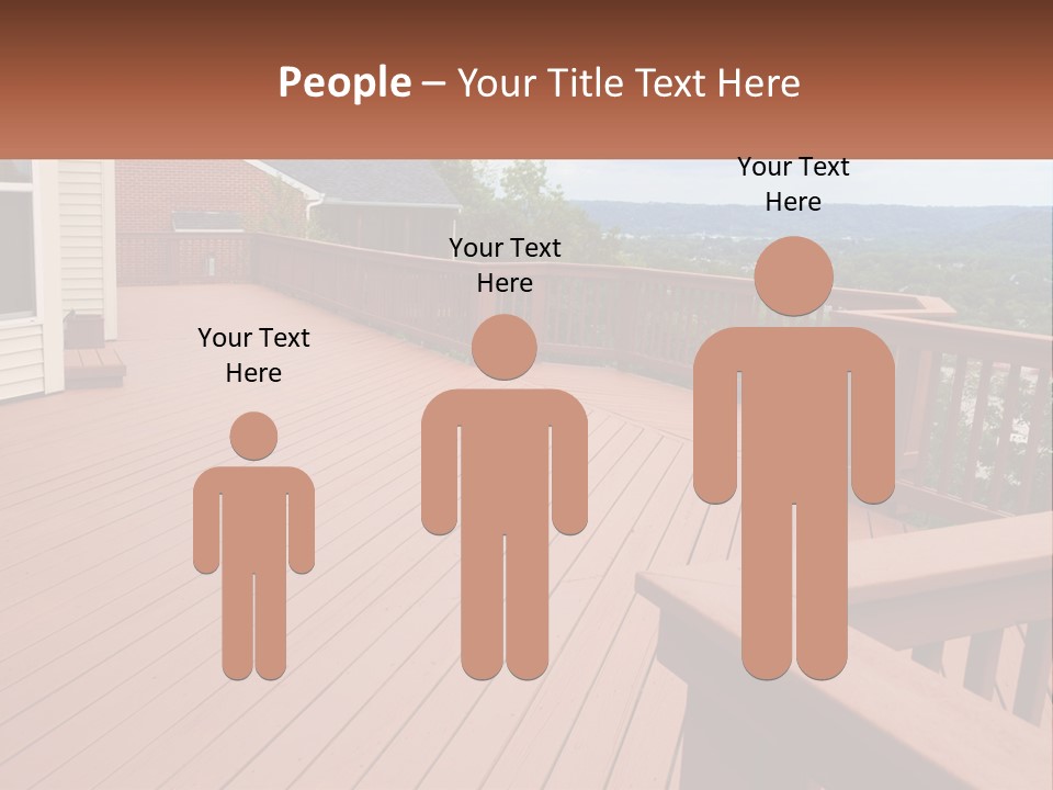 Wooden Summer Balcony With Railings PowerPoint Template