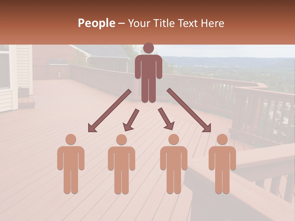 Wooden Summer Balcony With Railings PowerPoint Template