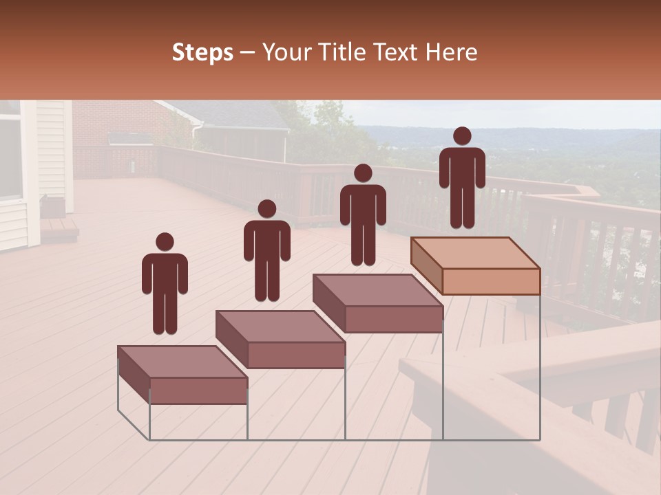 Wooden Summer Balcony With Railings PowerPoint Template