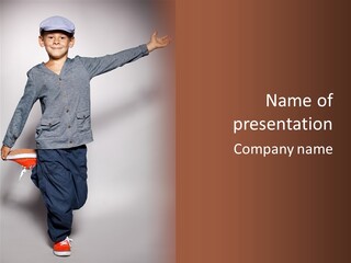 Baby In A Cap PowerPoint Template