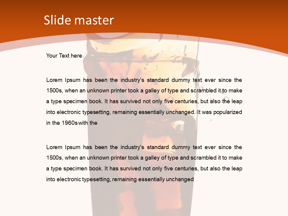 Coca-Cola With Ice PowerPoint Template