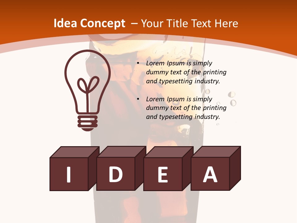 Coca-Cola With Ice PowerPoint Template